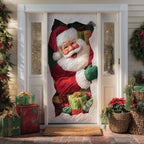 Santa Gift Run Quilted Door Curtain printed door curtain