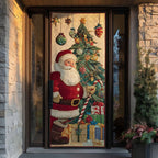 Santa Gifts Quilted Door Curtain printed door curtain