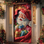 Santa Hearth Warmth Quilted Door Curtain printed door curtain