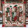 Santa Helper Quilted Blanket printed quilt blanket