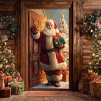 Santa Joy Ride Quilted Door Curtain printed door curtain
