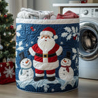 Santa Moment Quilted Laundry Hamper printed laundry hamper