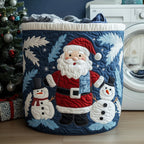 Santa Moment Quilted Laundry Hamper printed laundry hamper