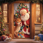 Santa North Journey Quilted Door Curtain printed door curtain
