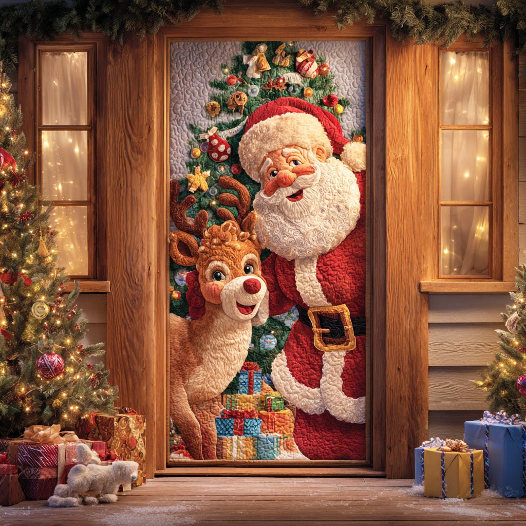 Santa North Journey Quilted Door Curtain printed door curtain