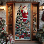 Santa of Joy Quilted Door Curtain printed door curtain