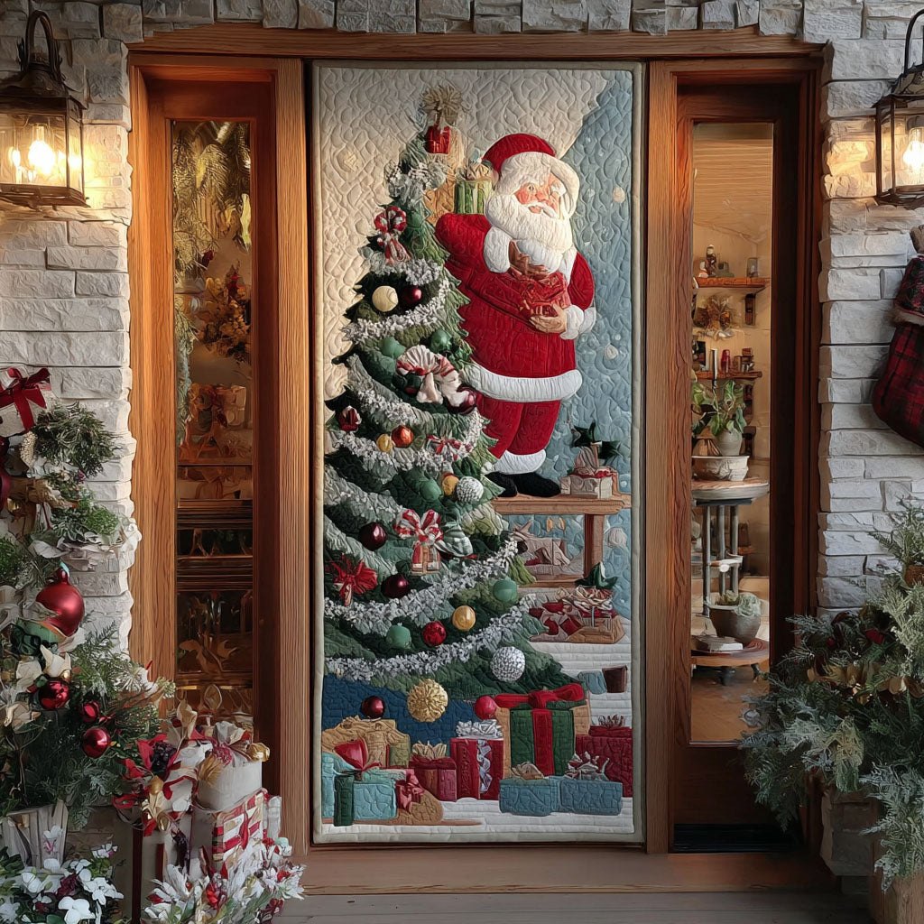 Santa of Joy Quilted Door Curtain printed door curtain