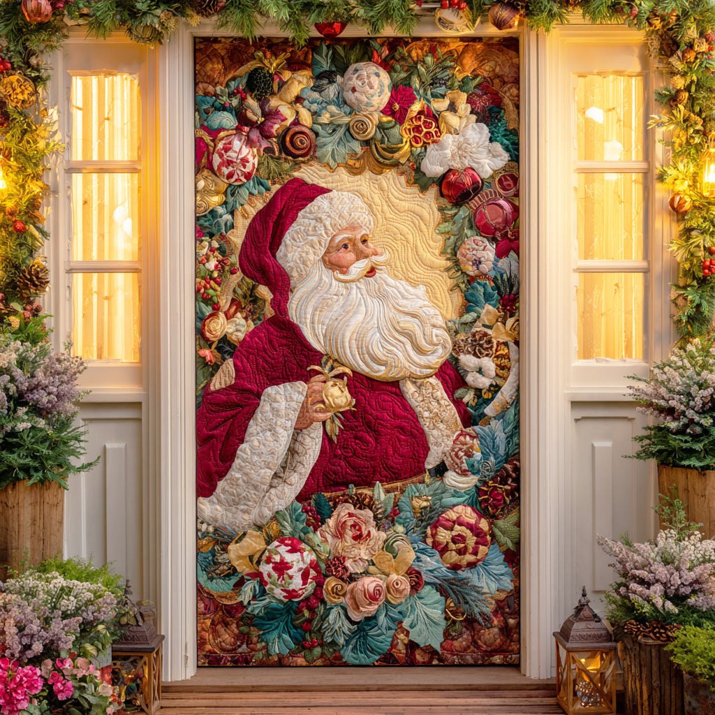 Santa Snowy Wish Quilted Door Curtain printed door curtain