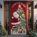 Santa Tree Quilted Door Curtain printed door curtain