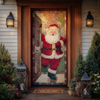 Santa Welcome Quilted Door Curtain printed door curtain