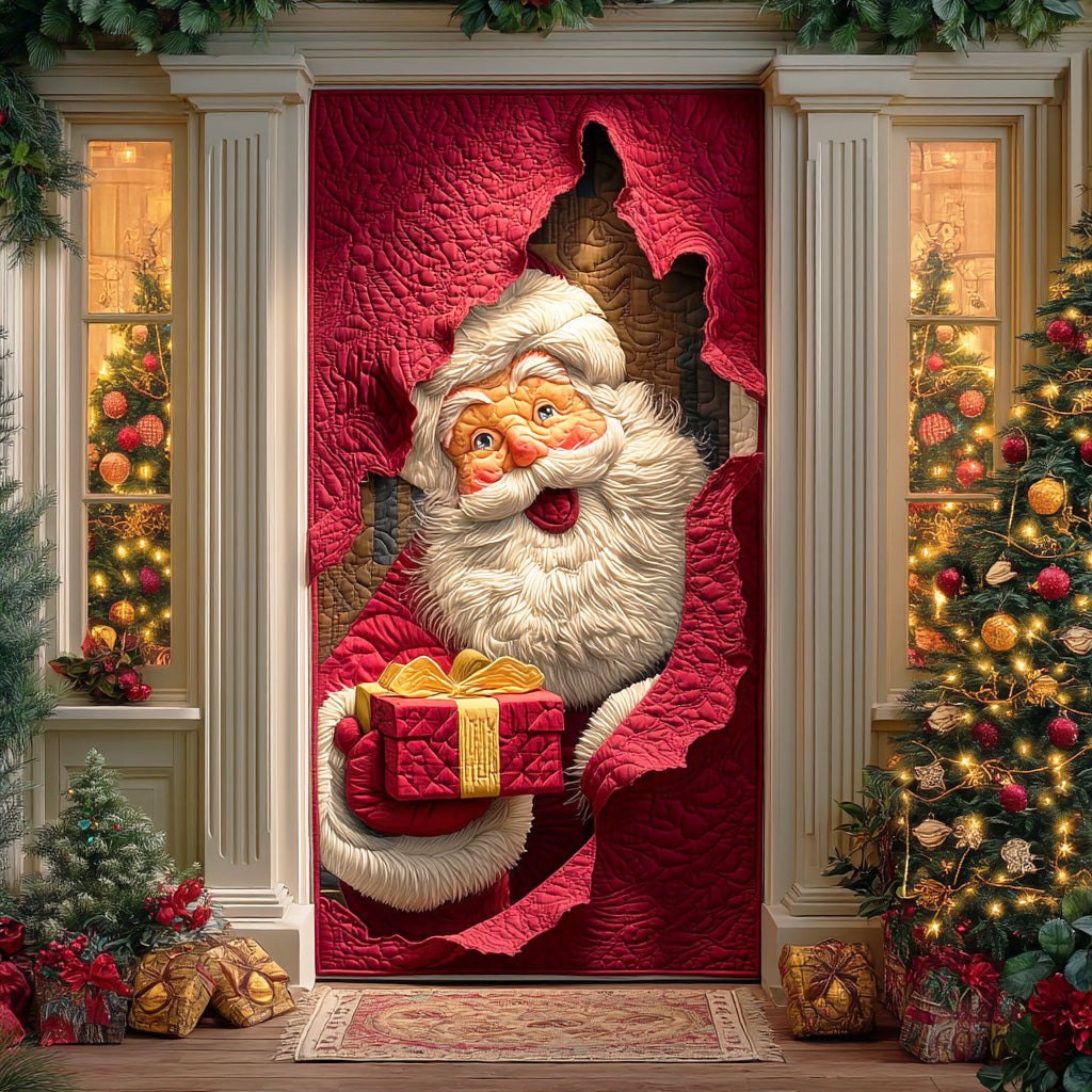 Santa Winter Cheer Quilted Door Curtain printed door curtain