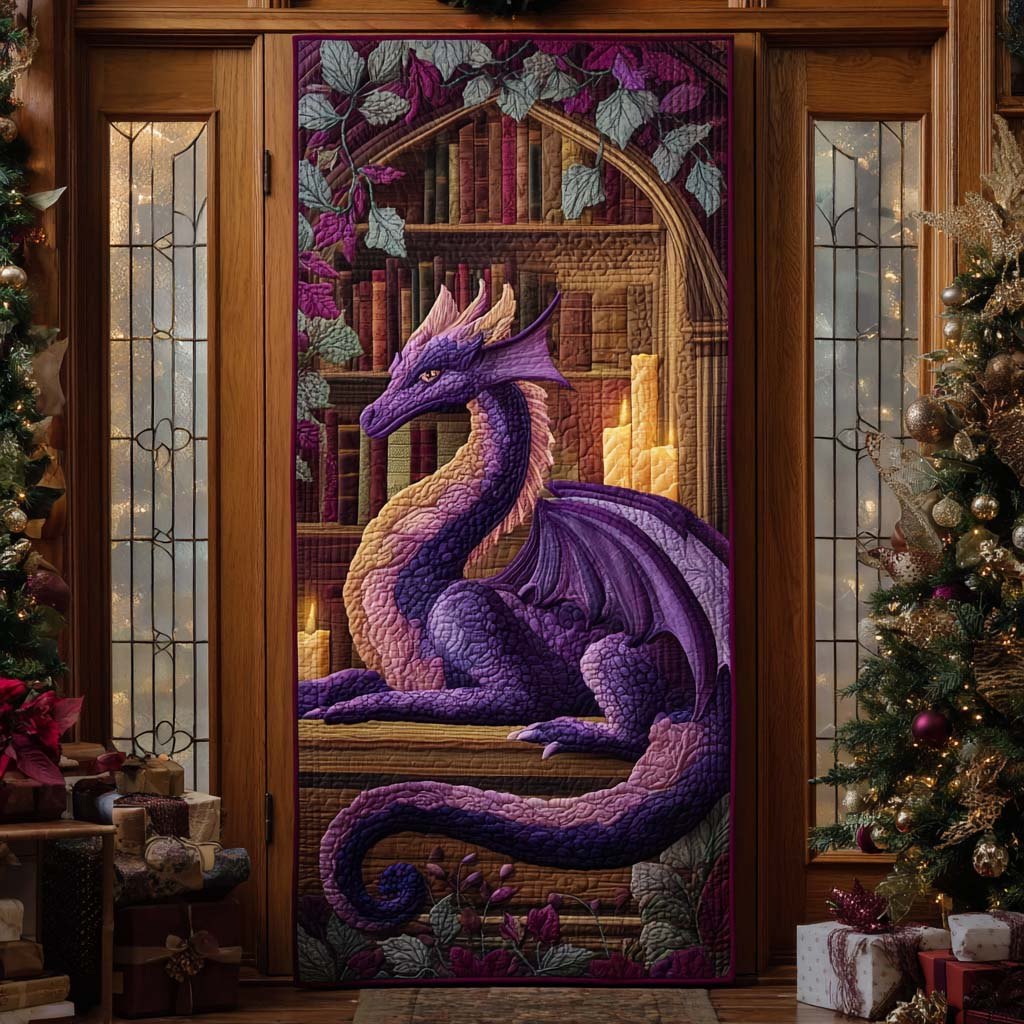 Sapphire Whisperer Quilted Door Curtain printed door curtain