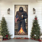 Sasquatch Patriot Quilted Door Curtain printed door curtain