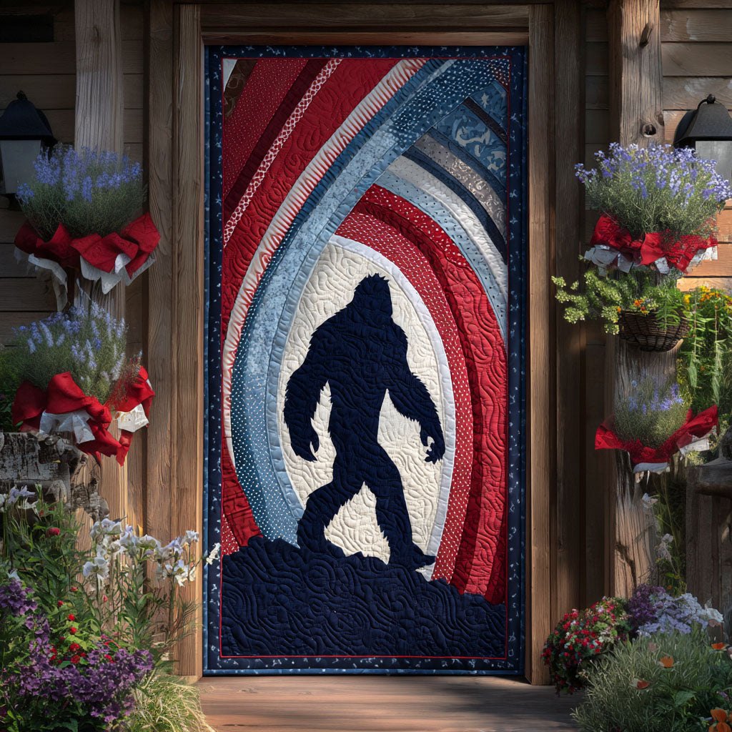 Sasquatch Spirit Shadow Quilted Door Curtain printed door curtain