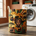 Savanna Soul Quilted Laundry Hamper printed laundry hamper