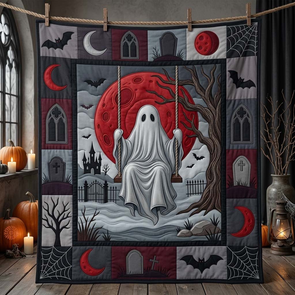 Scarlet Ghost Swing Quilted Blanket printed blanket