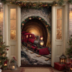 Scarlet Night Engine Quilted Door Curtain printed door curtain