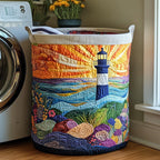 Seafarer Light Quilted Laundry Hamper printed laundry hamper