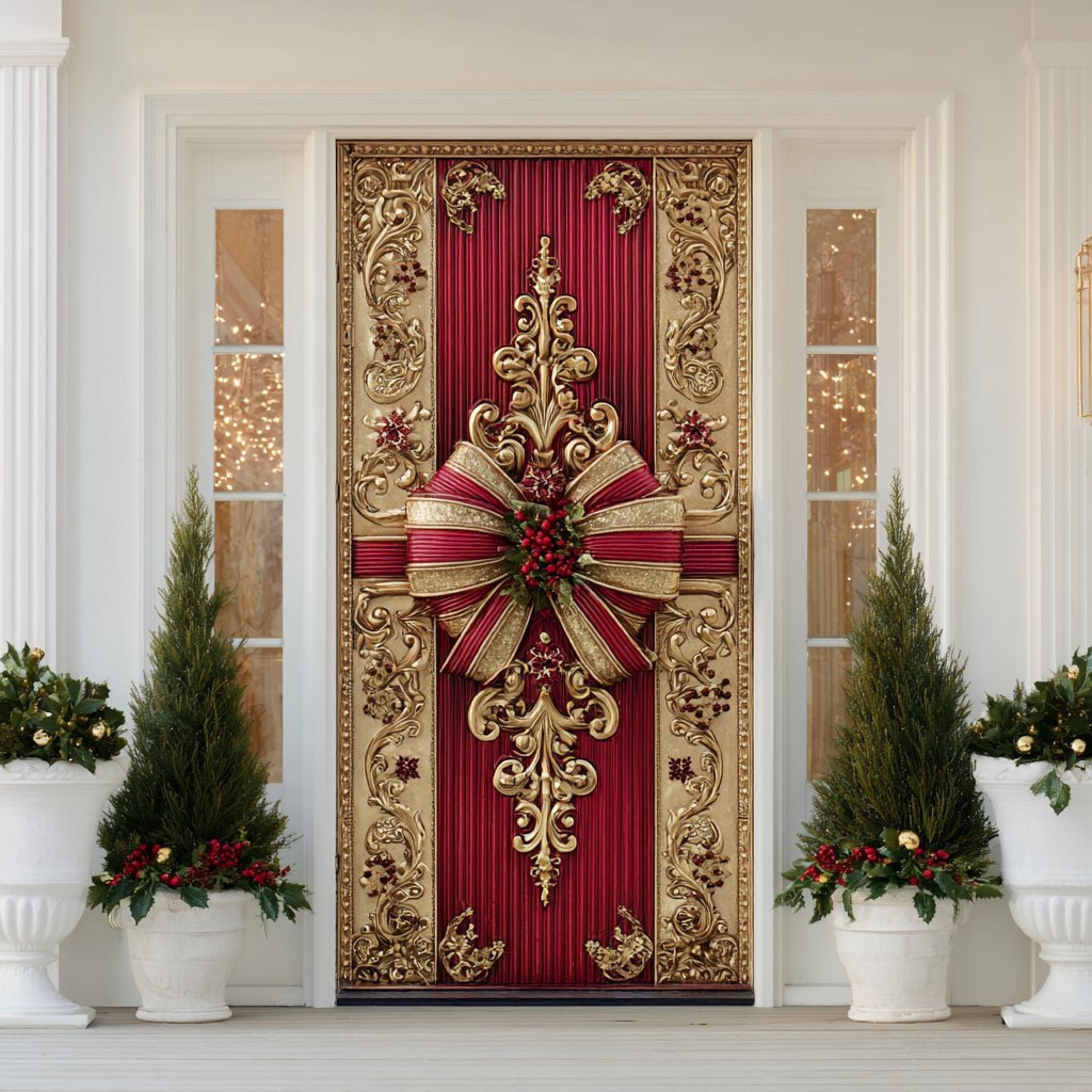 Season Sparkle Quilted Door Curtain printed door curtain