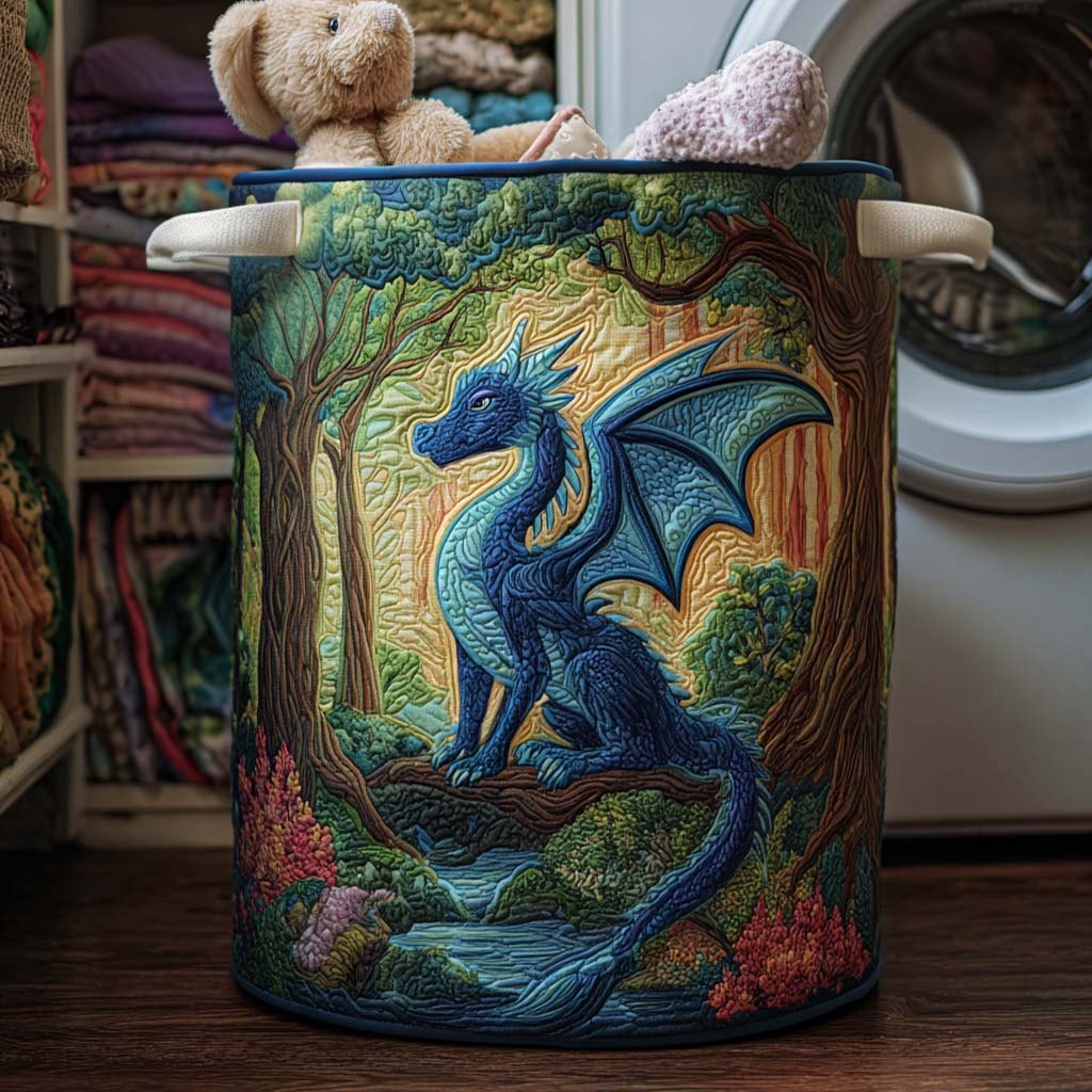 Shadow Fang Quilted Laundry Hamper printed laundry hamper