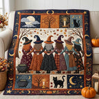Sisterhood Witch Night Quilted Blanket printed blanket