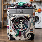 Skeleton Laundry Room Quilted Laundry Hamper printed laundry hamper