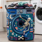 Skeleton Laundry Vortex Quilted Laundry Hamper printed laundry hamper