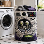 Skeleton Nightmare Quilted Laundry Hamper printed laundry hamper