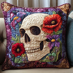 Skull Beauty Quilted Cushion Cover printed cushion cover