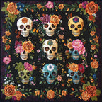 Skull Fiesta Quilted Blanket printed blanket