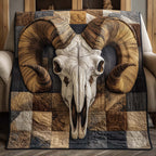 Skull Mesa Quilted Blanket printed blanket