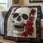 Skull Quilted Blanket printed blanket
