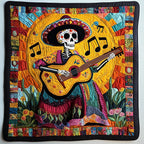 Skull & Strings Quilted Blanket printed blanket