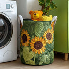 Smiling Sun Days Quilted Laundry Hamper printed laundry hamper