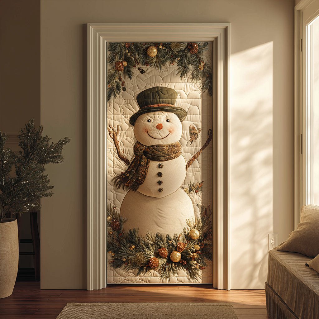 Snow Friend Quilted Door Curtain printed door curtain