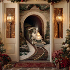 Snowbound Steamline Quilted Door Curtain printed door curtain