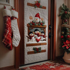 Snowfall Magic Quilted Door Curtain printed door curtain