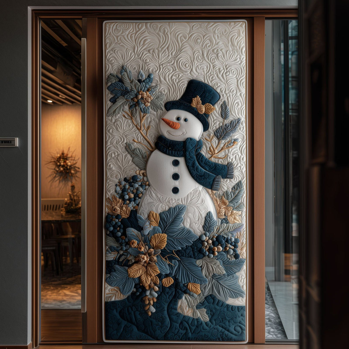 Snowlight Quilted Door Curtain printed door curtain