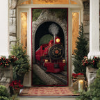 Snowlight Train Trail Quilted Door Curtain printed door curtain
