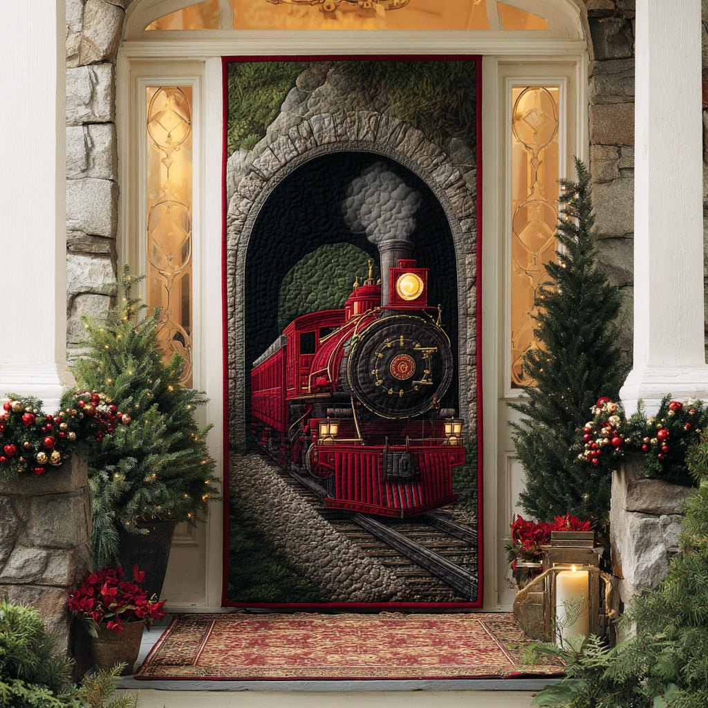 Snowlight Train Trail Quilted Door Curtain printed door curtain