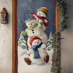 Snowman Cheer Squad Quilted Door Curtain printed door curtain