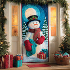 Snowman Merry Frost Quilted Door Curtain printed door curtain