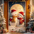 Snowman Winter Cheer Quilted Door Curtain printed door curtain