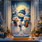 Snowman Winter Parade Quilted Door Curtain printed door curtain