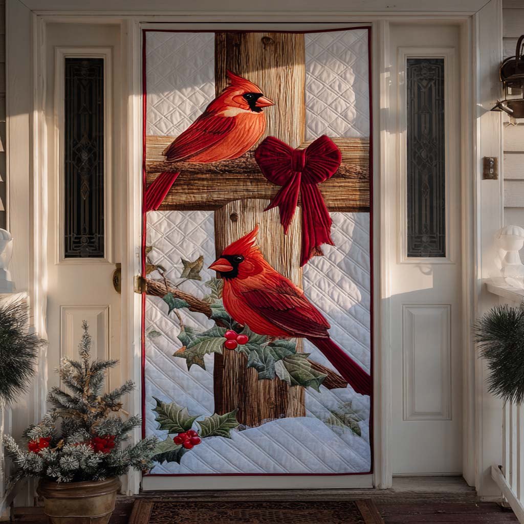 Snowy Branch Sentinel Quilted Door Curtain printed door curtain