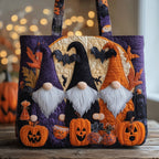 Spooky Gnome Quilted Tote Bag printed tote bag