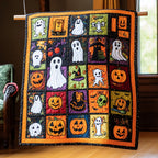 Spooky Halloween Quilted Blanket printed blanket