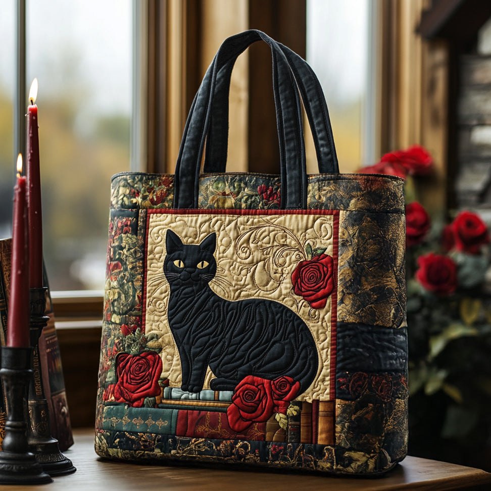 Spooky Paws Quilted Tote Bag printed tote bag
