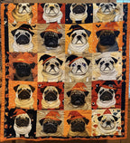 Spooky Pug Quilted Blanket printed blanket
