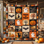 Spooky Season Patchwork Quilted Blanket printed blanket